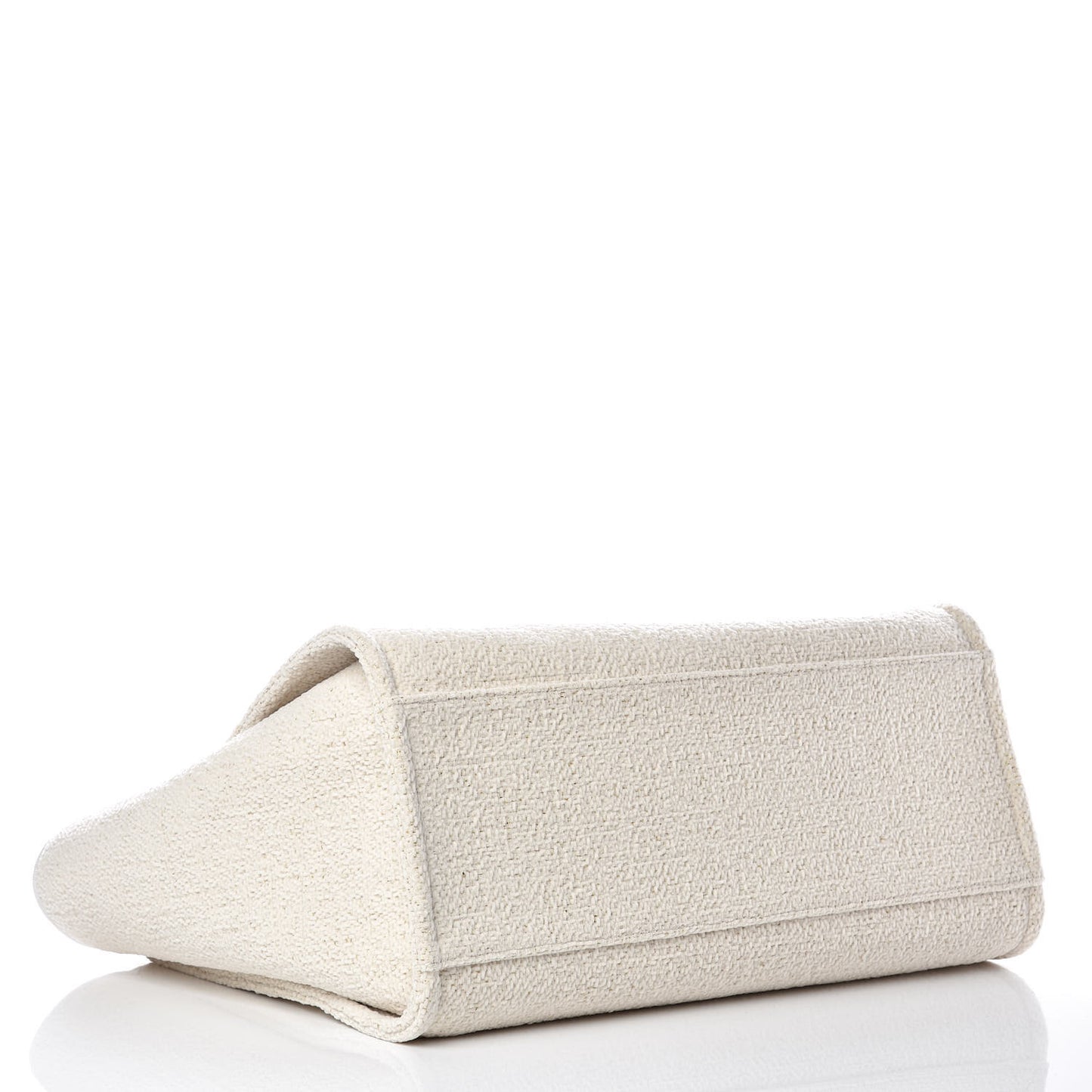 Lurex Boucle Medium Deauville Tote White
