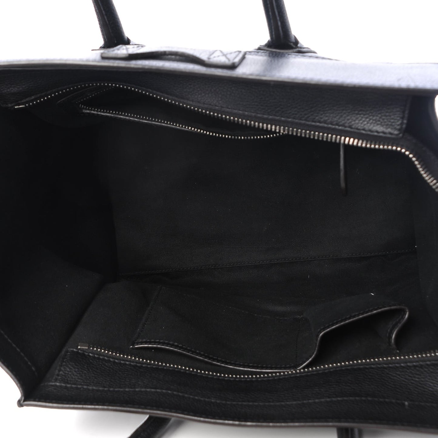Drummed Calfskin Mini Luggage Black