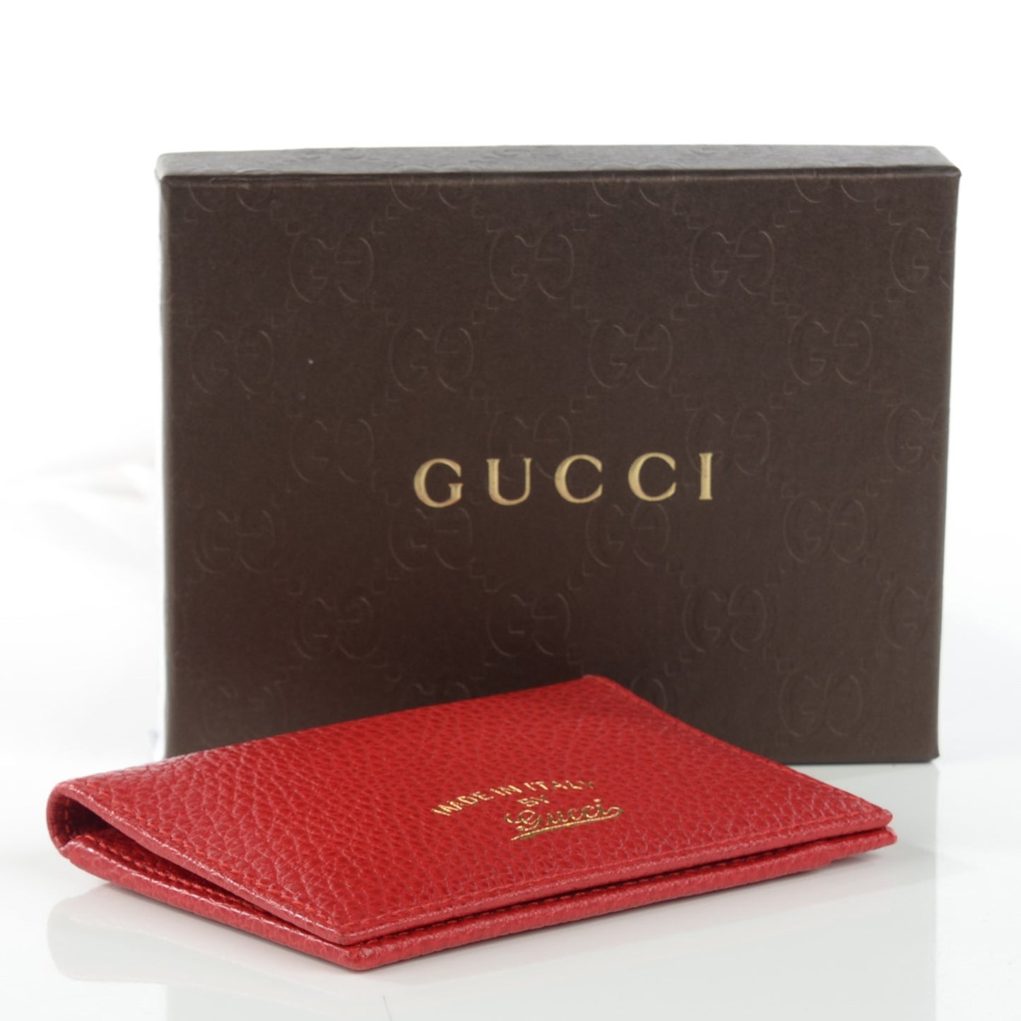 Dollar Calfskin Swing Train Pass Card Case Tabasco
