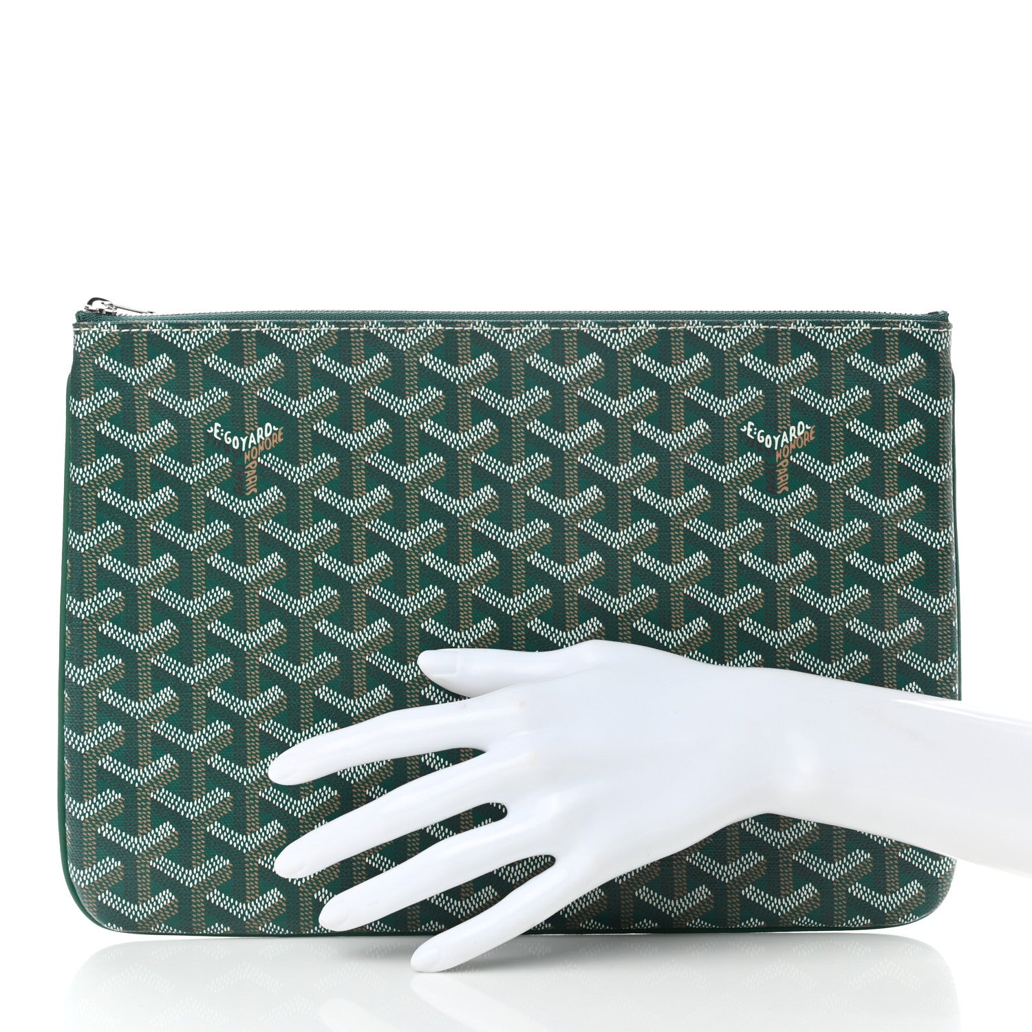 Goyard Goyardine Senat Pochette MM Green 2 of 7