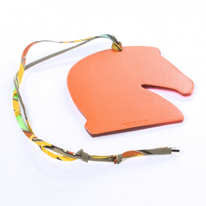 Hermes Samarcande Horse Ornament Bag Charm Rose Tyrien and Orange 1 of 5