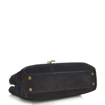 Saint Laurent Suede Monogram Cassandre Shopper Black 4 of 7