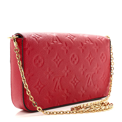 Louis Vuitton LOUIS VUITTON Empreinte Pochette Felicie Chain Wallet Cherry 4 of 14