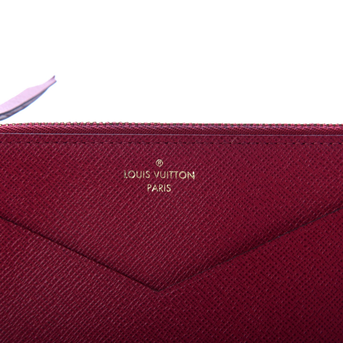 Calfskin Jeanne Wallet Zippered Insert Fuchsia