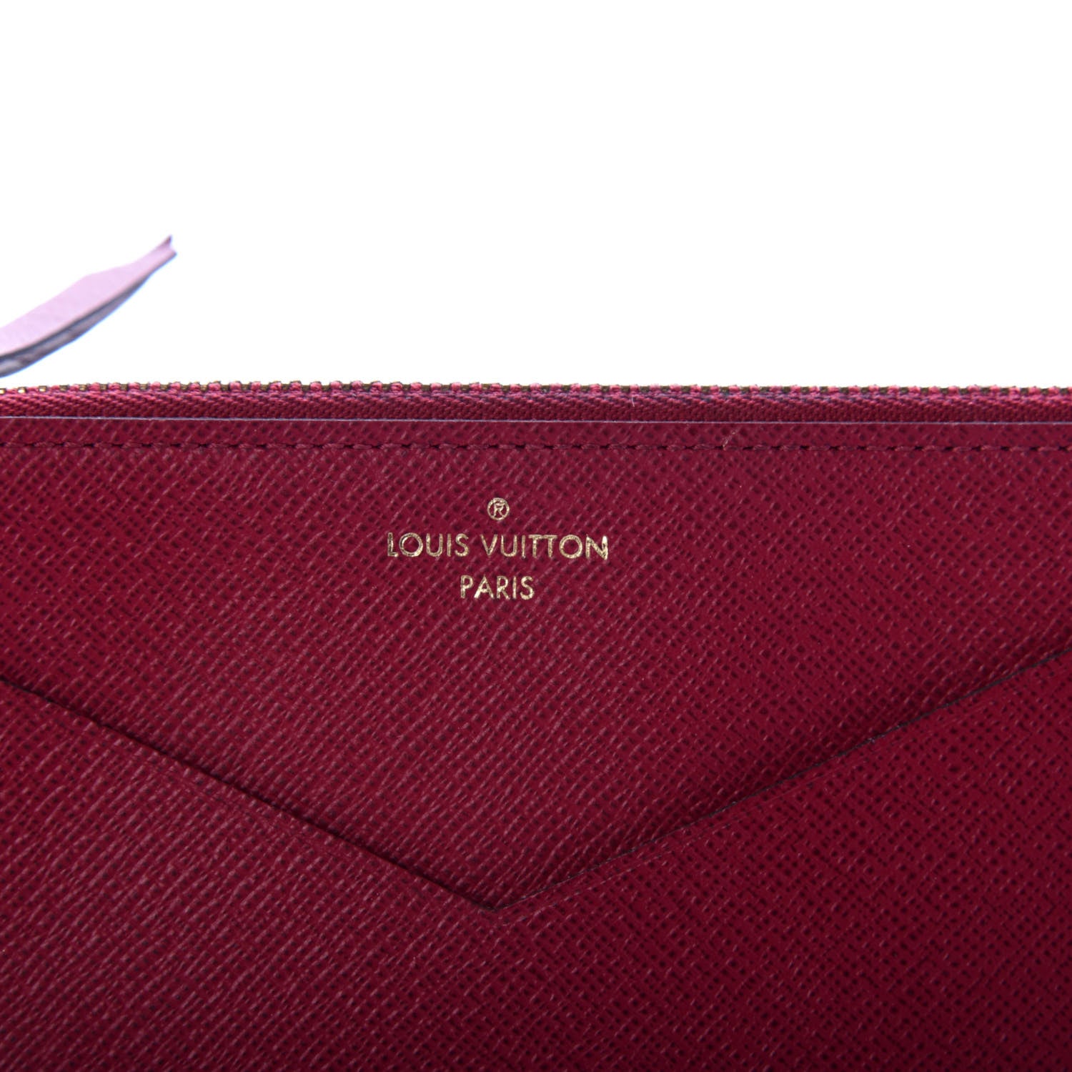 Louis Vuitton Calfskin Jeanne Wallet Zippered Insert Fuchsia 5 of 7