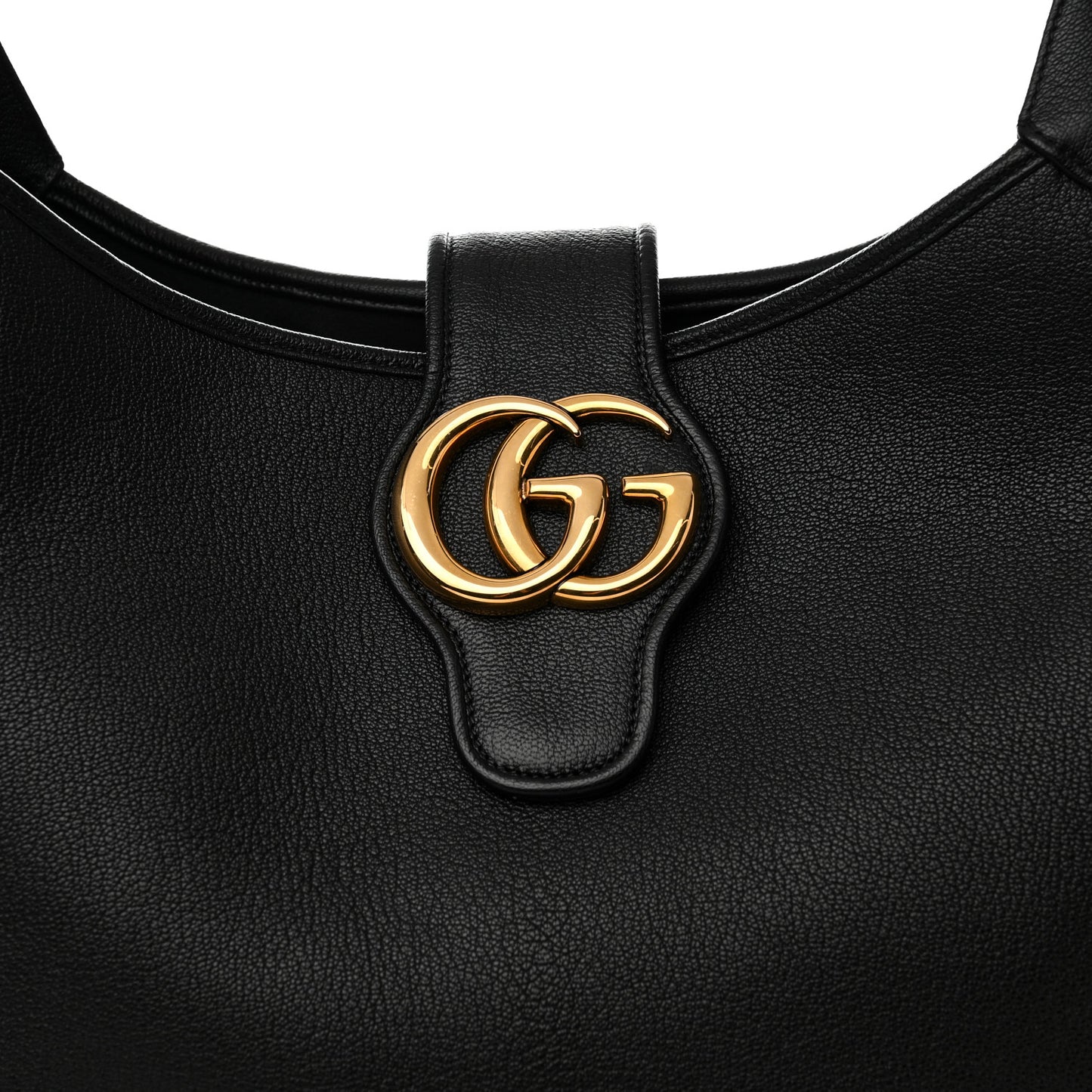 Goatskin Large Aphrodite Shoulder Bag Black