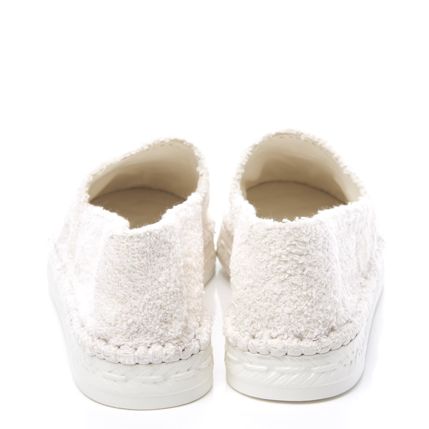 Chanel Terry Cloth CC Espadrilles 36 White Black 7 of 10