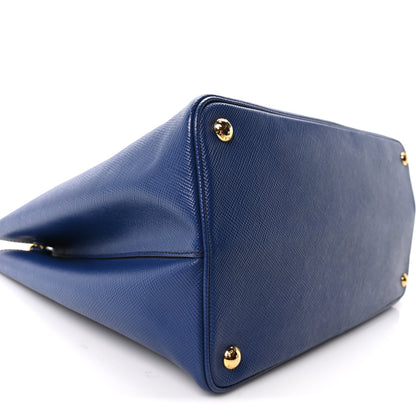 Prada Saffiano Cuir Large Double Bag Inchiostro 8 of 9