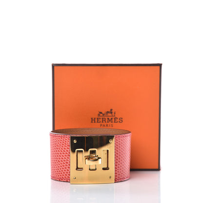 Hermes Lizard Kelly Dog Cuff Bougainvillea 6 of 6