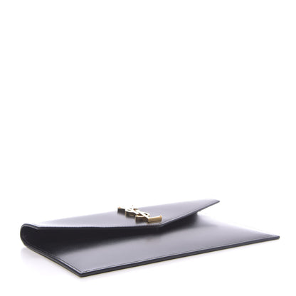 Saint Laurent Smooth Shiny Calfskin Monogram Uptown Pouch Black 4 of 7