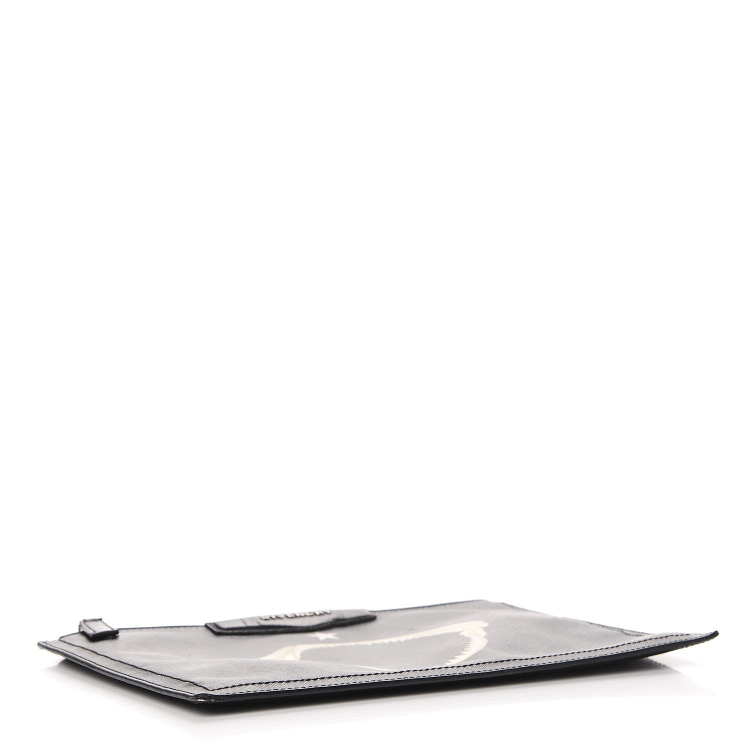 Givenchy Textured Coated Canvas Medium Antigona Shark Jaw Cosmetic Pouch Black 4 of 16