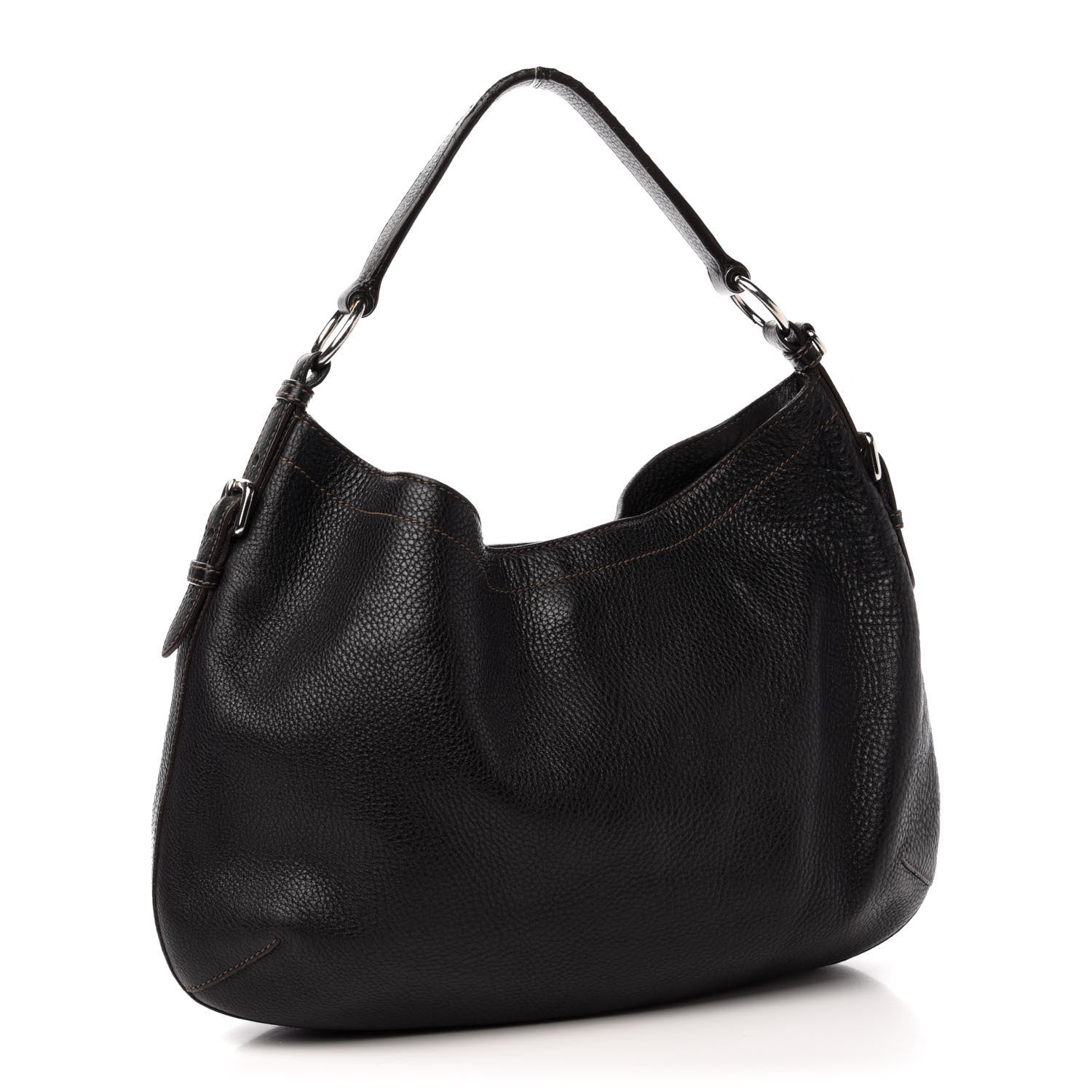 Prada Vitello Daino Hobo Black 3 of 16