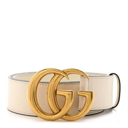 Gucci Calfskin Double G 40mm Belt 70 28 Mystic White 1 of 5