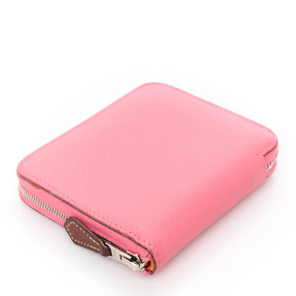 Hermes Epsom Silk'In Compact Wallet Rose Azalee 4 of 7