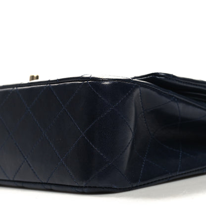 Chanel Lambskin Quilted Medium Double Flap Navy 10 of 12
