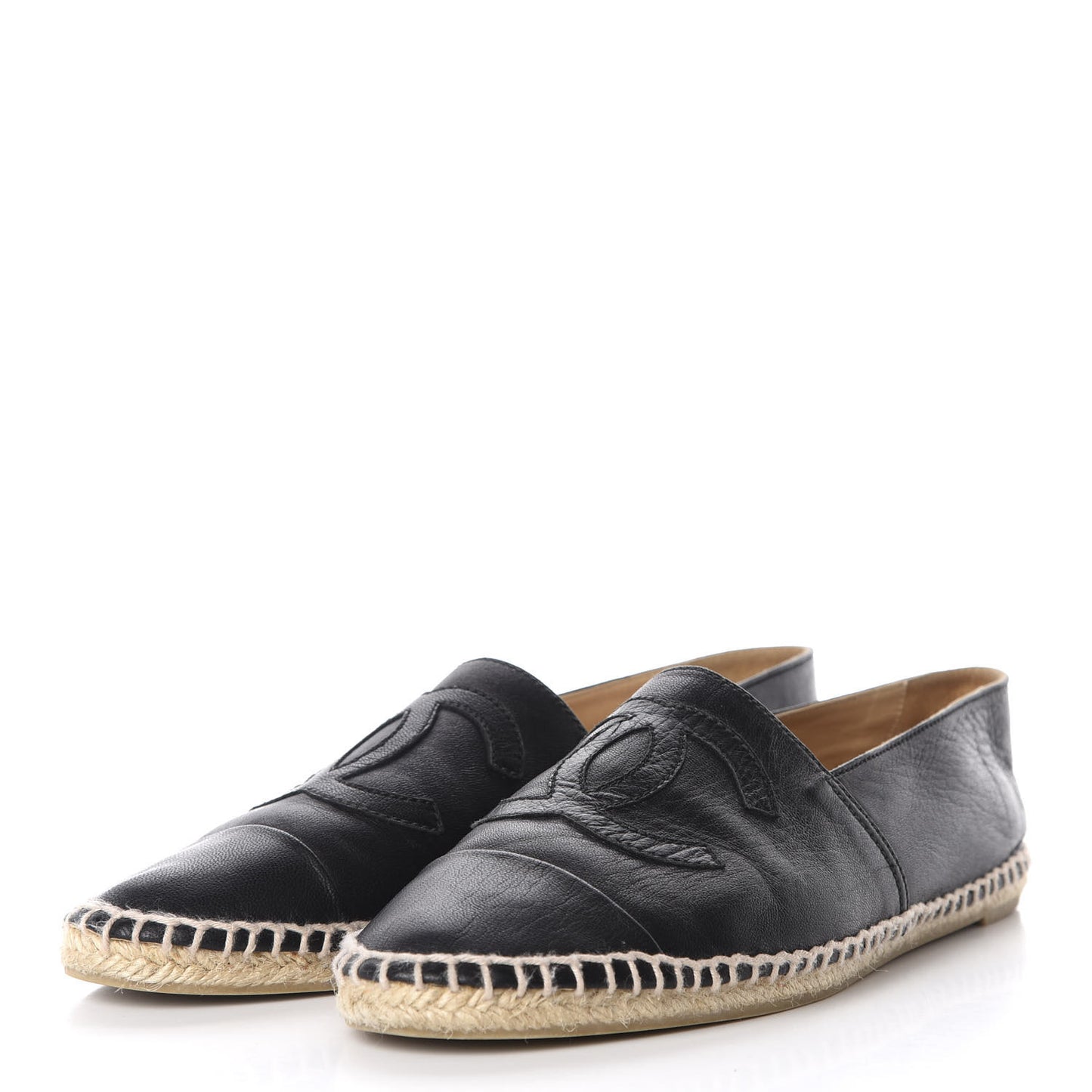 Lambskin CC Espadrilles 39 Black