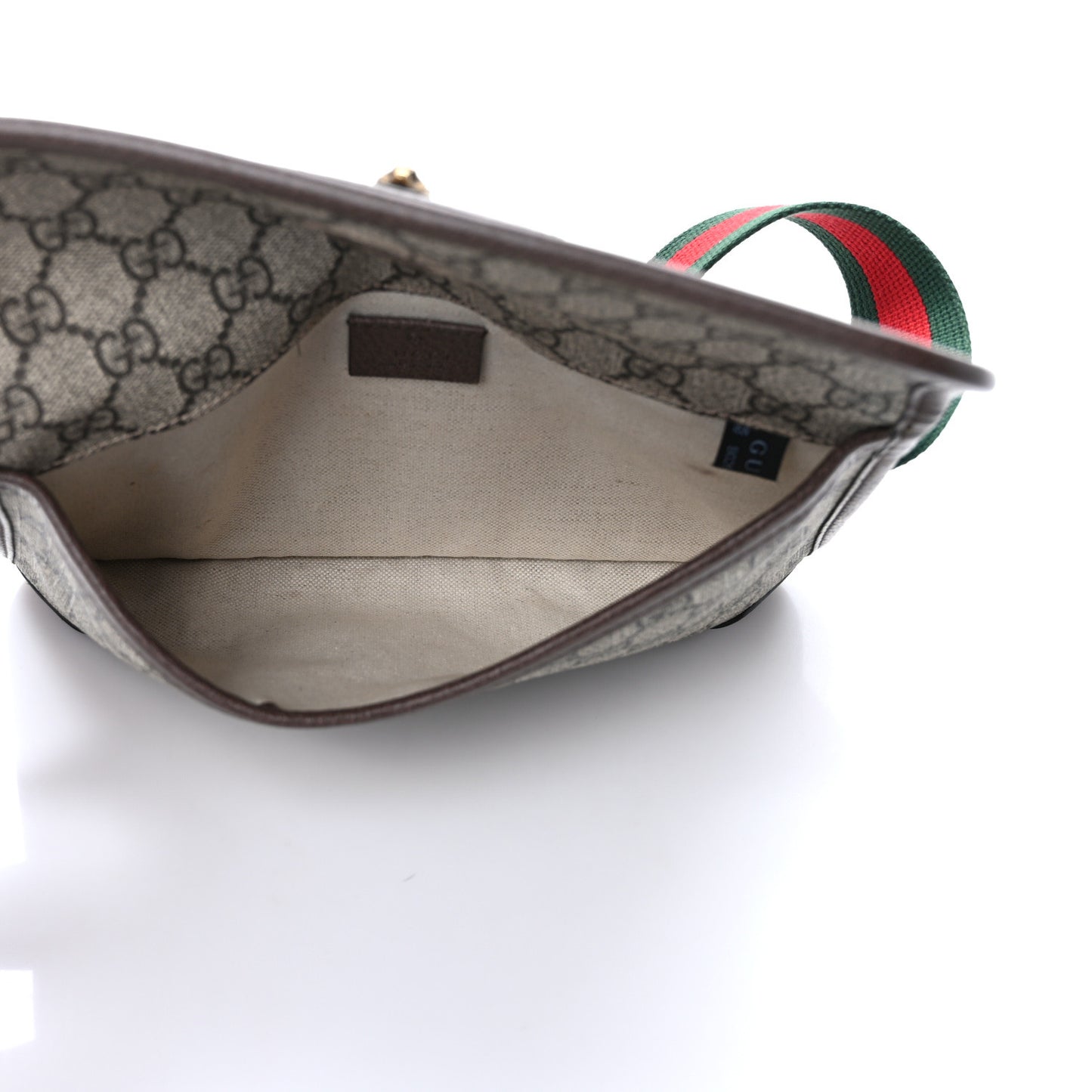 GG Supreme Monogram Neo Vintage Web Belt Bag Brown