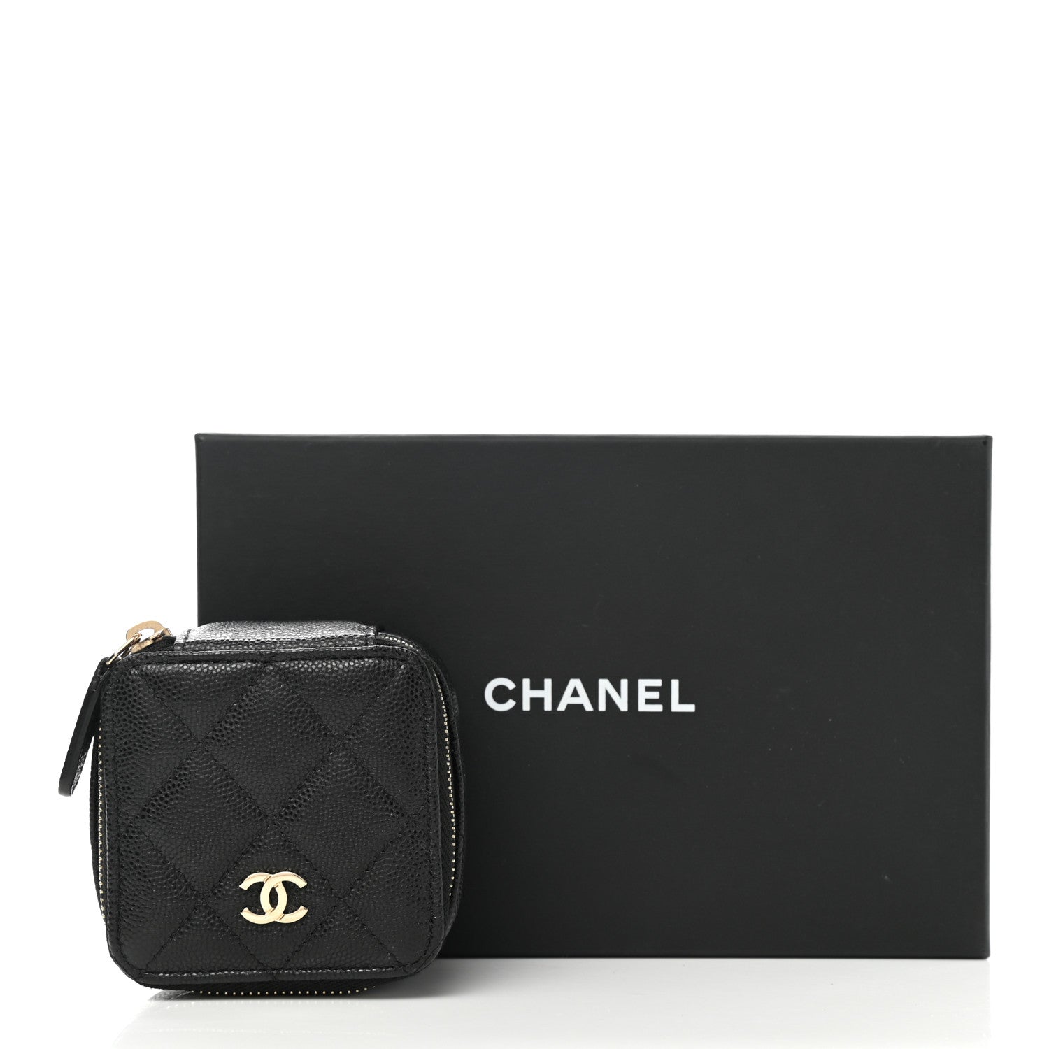 Chanel Caviar Quilted Jewelry Travel Case Black 8 of 8