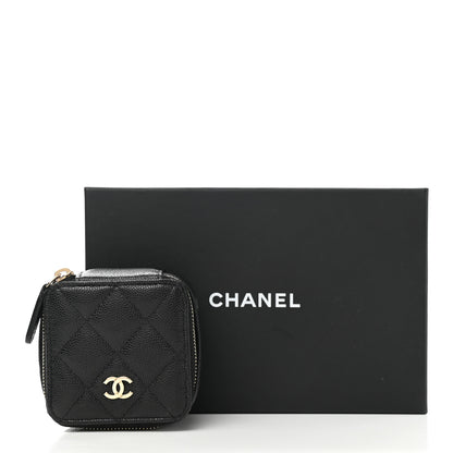Chanel Caviar Quilted Jewelry Travel Case Black 8 of 8
