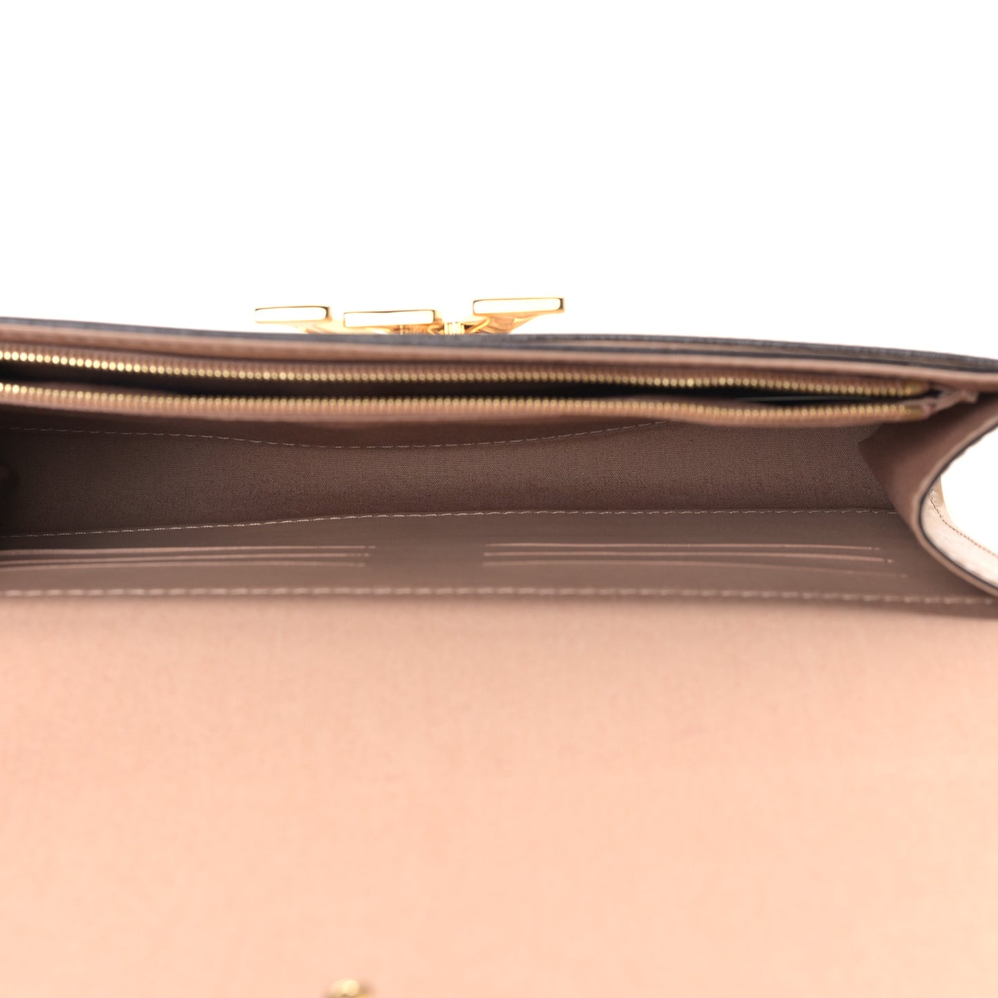 Patent Louise Clutch Nude