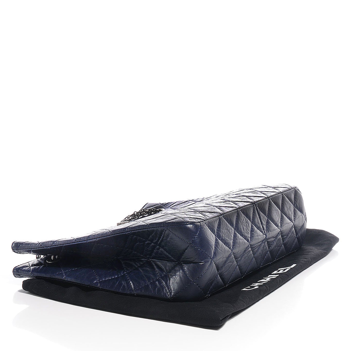 Aged Calfskin Reissue 2.55 Tote Navy Blue