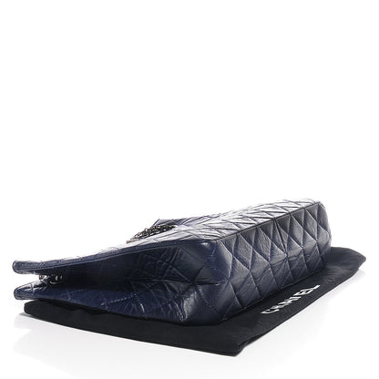 Chanel Aged Calfskin Reissue 2.55 Tote Navy Blue 4 of 7