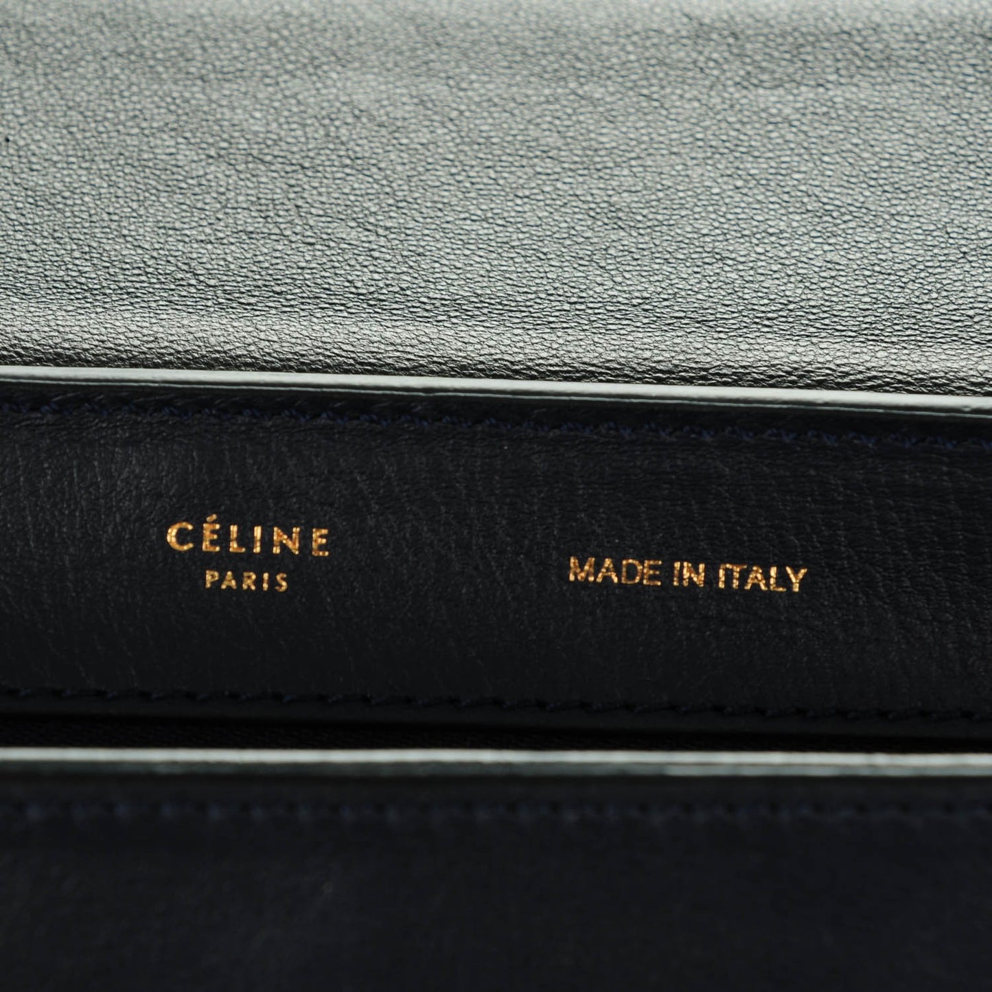 Smooth Calfskin Canvas Medium Trapeze Navy Blue