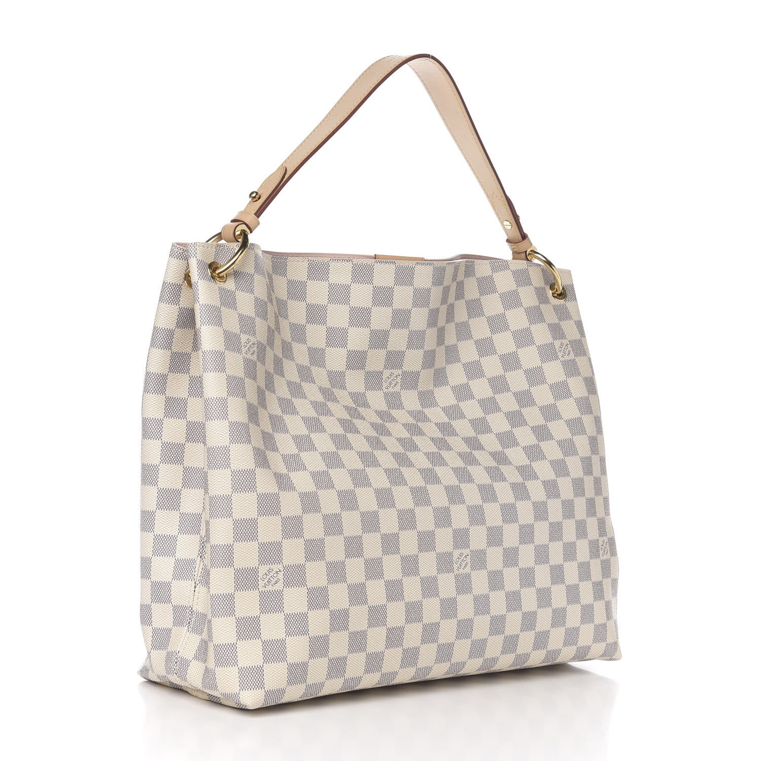 Louis Vuitton Damier Azur Graceful MM Rose Ballerine 2 of 10