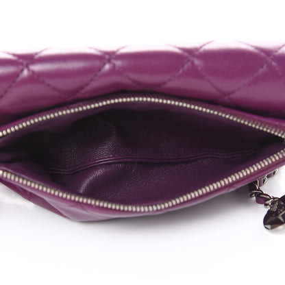 Chanel Lambskin Quilted Mini Mineral Nights Flap Crossbody Bag Purple 6 of 11