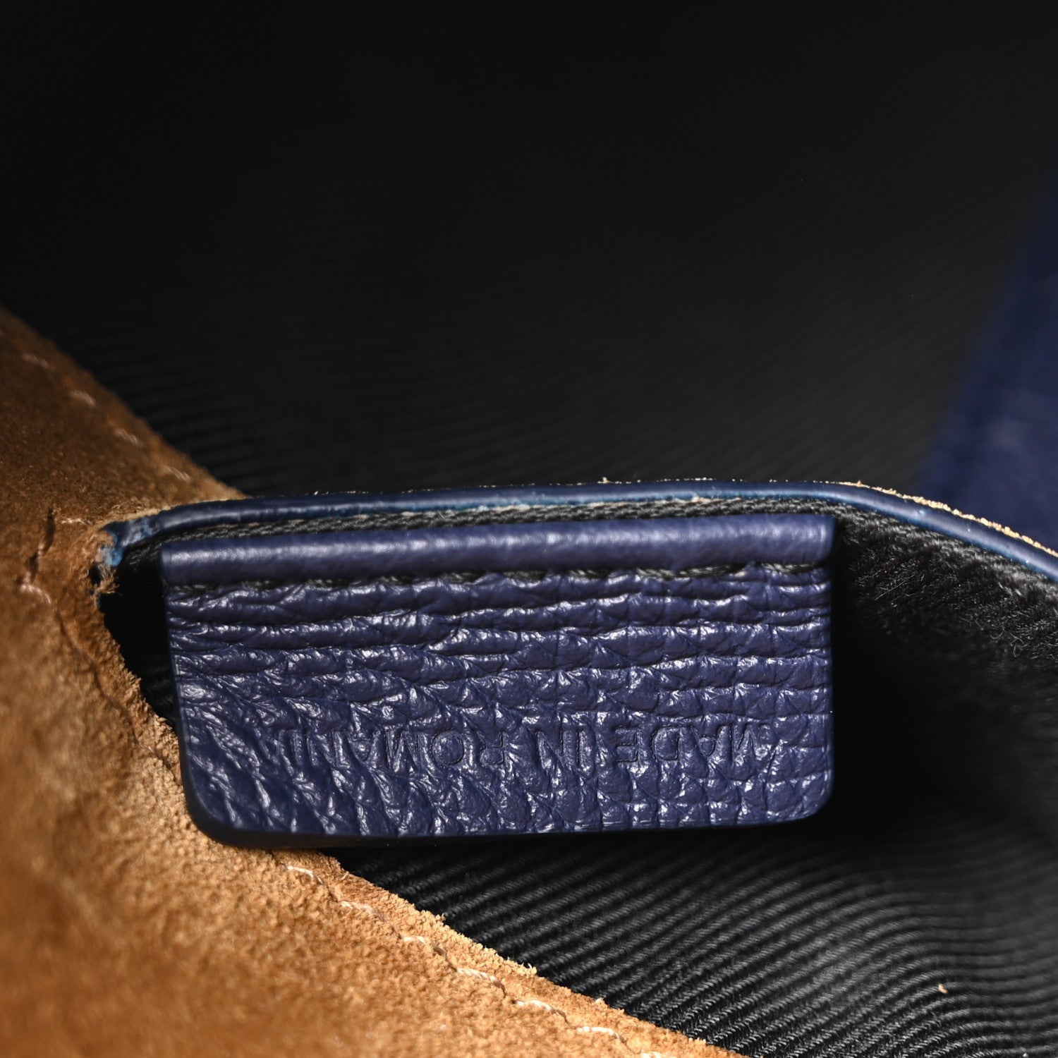 Burberry Derby Calfskin House Check Small Macken Crossbody Bag Regency Blue 7 of 11