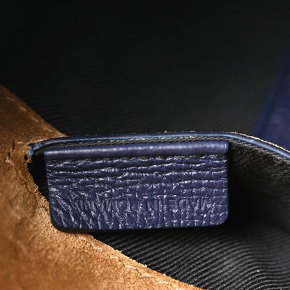 Burberry Derby Calfskin House Check Small Macken Crossbody Bag Regency Blue 7 of 11