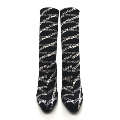 Balenciaga Spandex Losange Monogram 110mm Booties 39 Gris Black 2 of 6