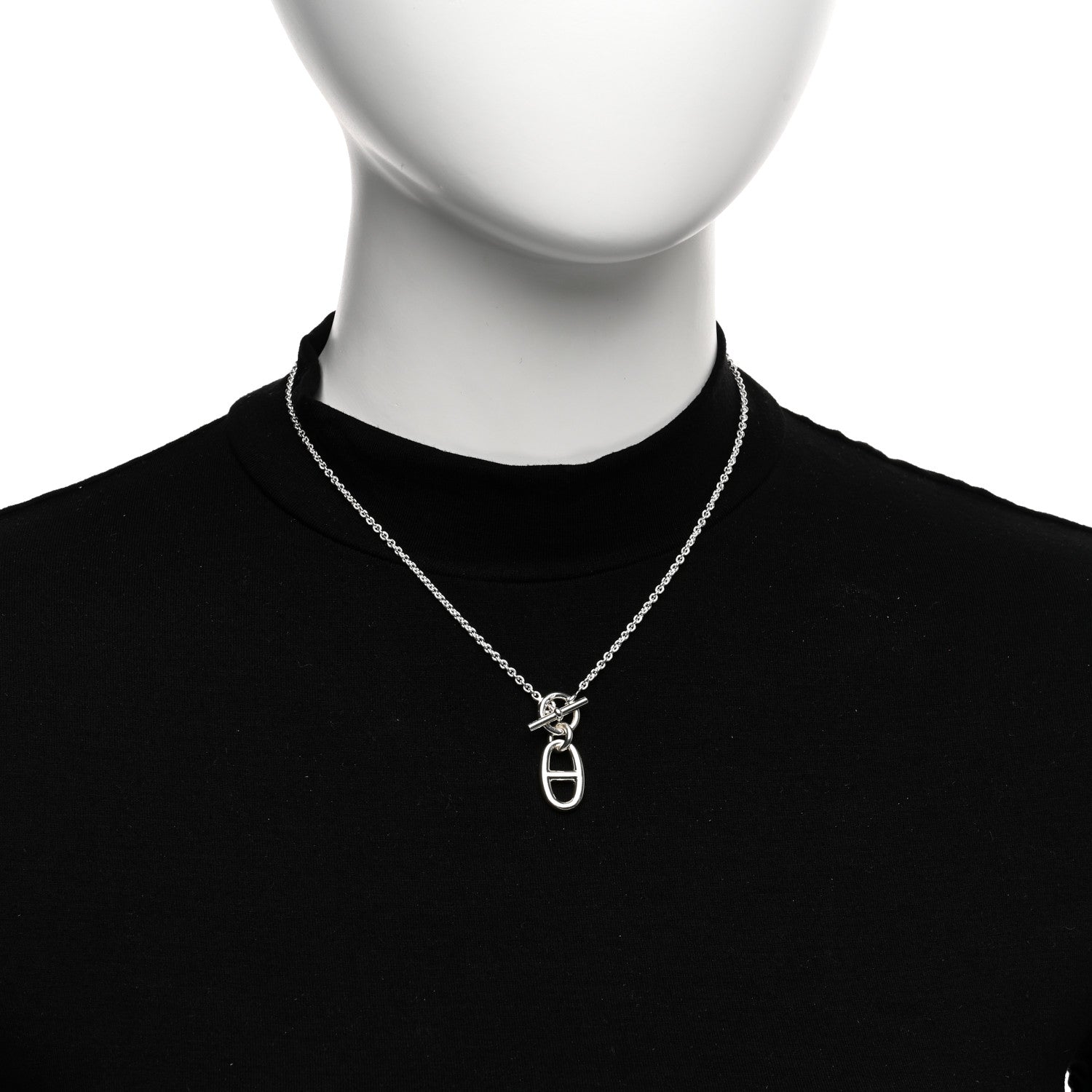 Hermes Sterling Silver Amulette Chaine d'Ancre Necklace 2 of 5