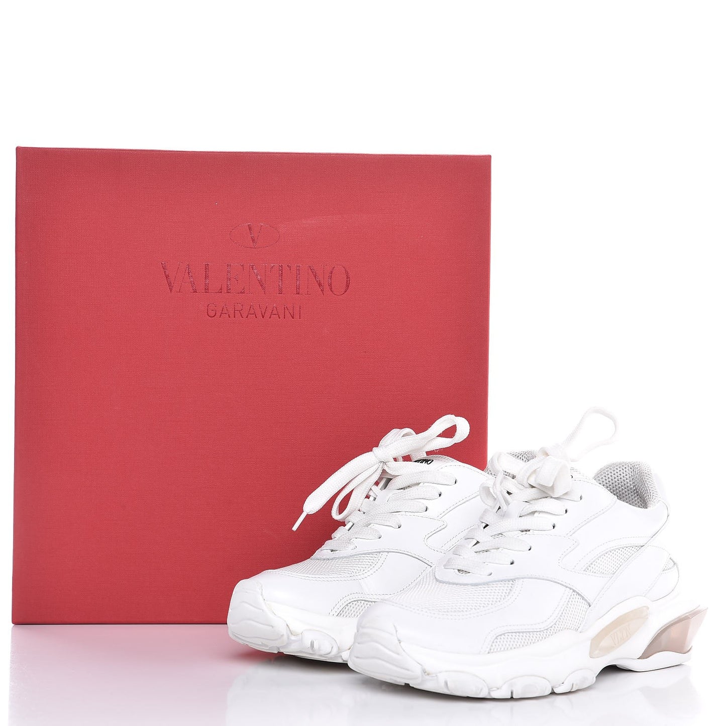Calfskin Womens Bounce Sneakers 37 White