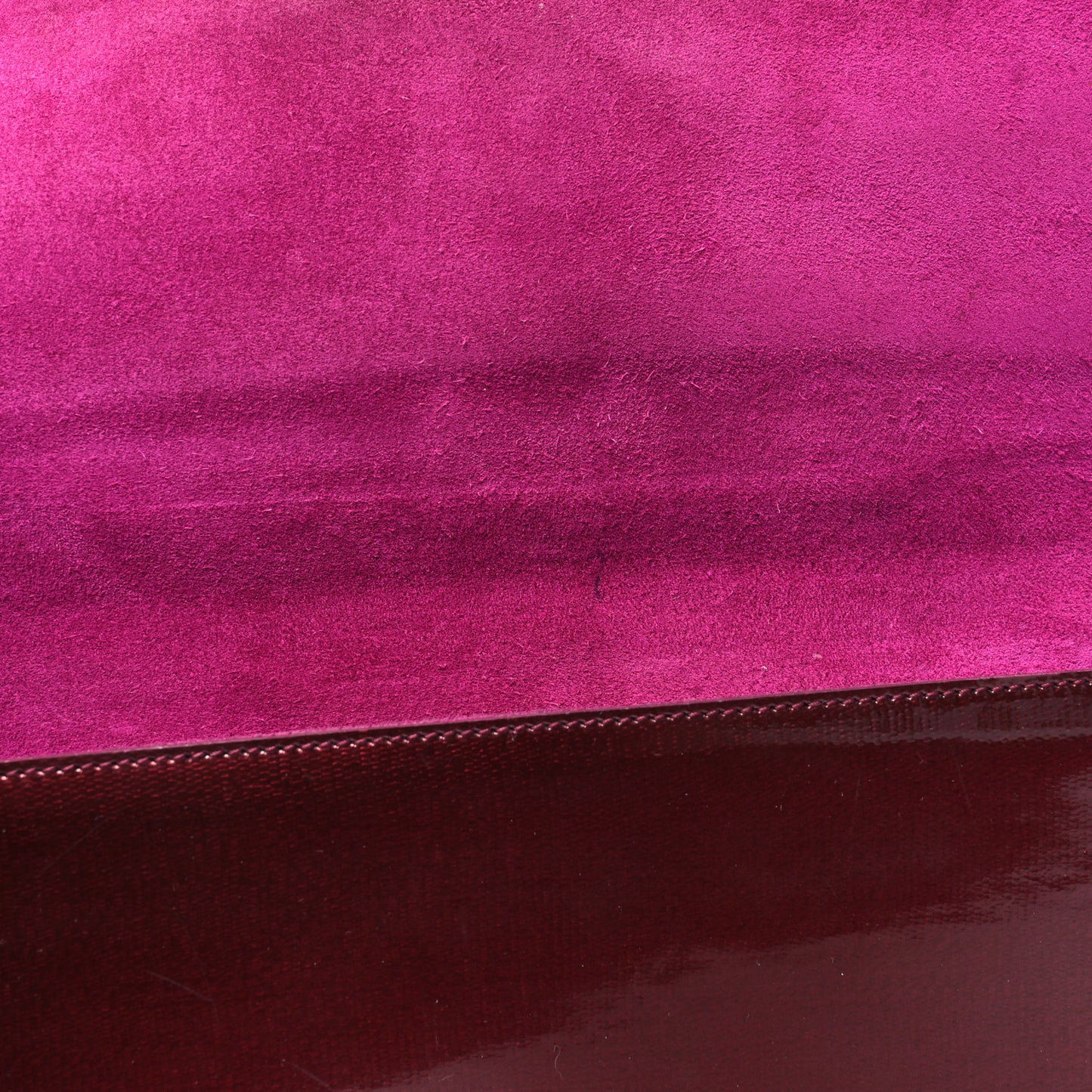 Textured Patent Large Belle De Jour Clutch Purple