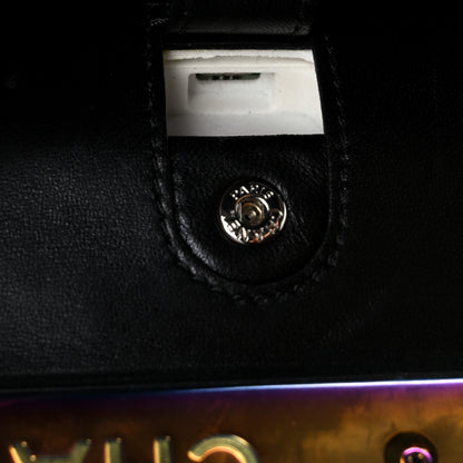 Chanel Lambskin LED Iridescent Metal Medium Boy Flap Black Multicolor 8 of 13