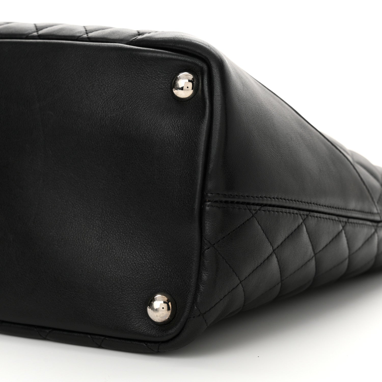 Chanel Calfskin Quilted Large Cambon Tote Black White 10 of 16