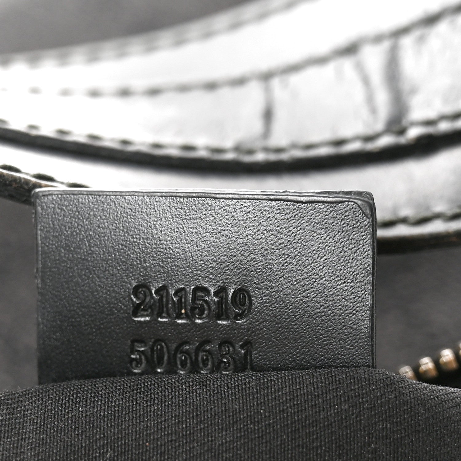 Gucci Monogram Half Moon Bamboo Ring Hobo Black 7 of 10