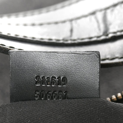 Gucci Monogram Half Moon Bamboo Ring Hobo Black 7 of 10