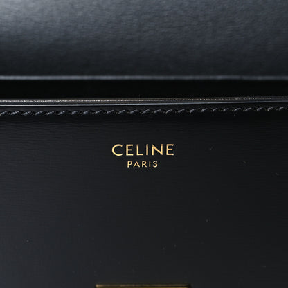Celine Shiny Calfskin Triomphe Shoulder Bag Black 6 of 9