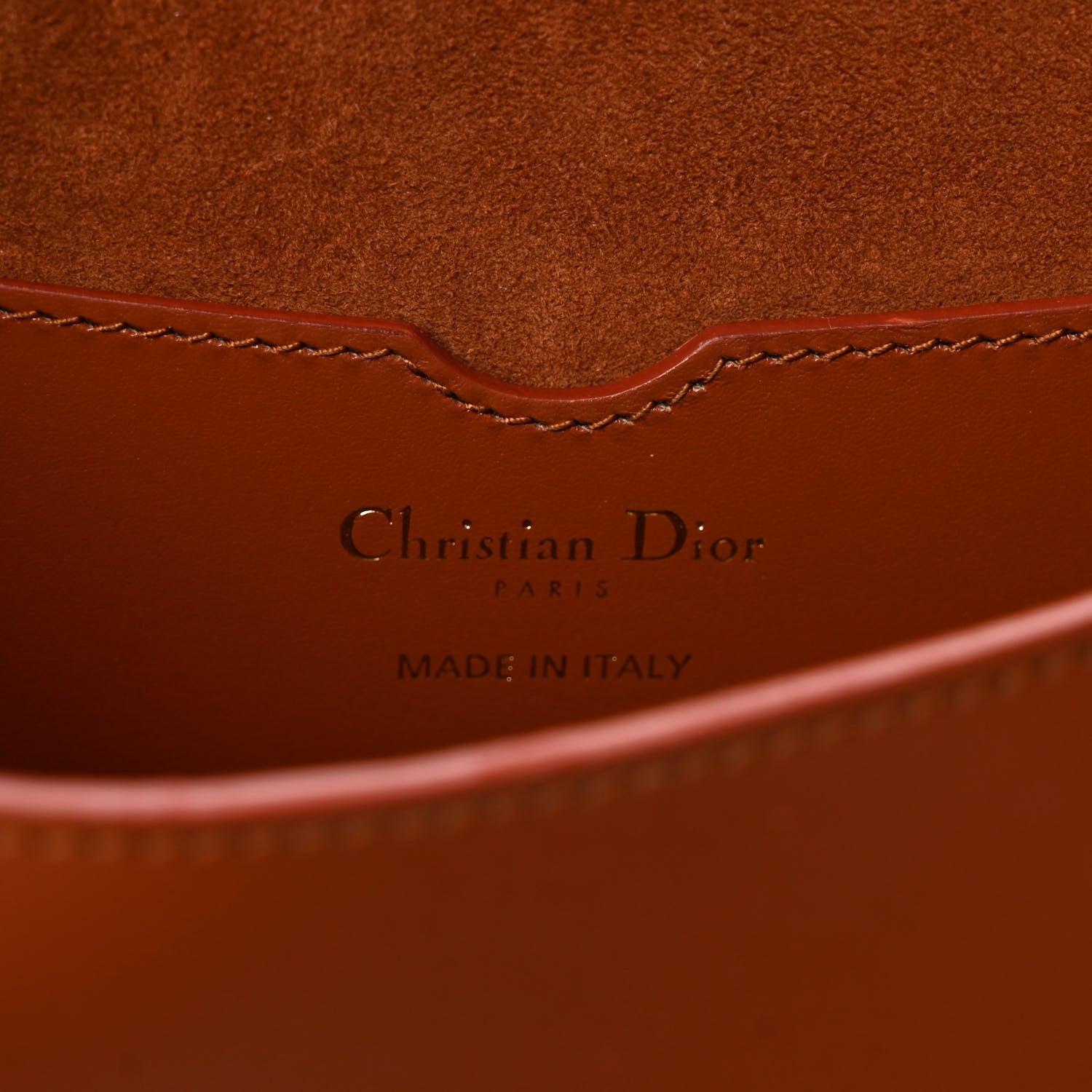 Christian Dior Box Calfskin Medium Bobby Flap Dark Tan 6 of 9