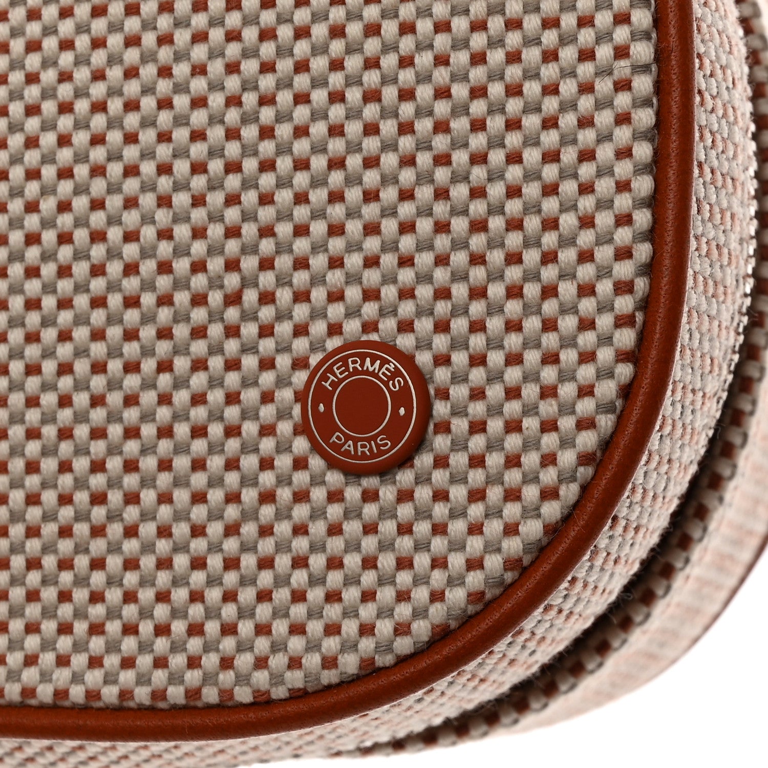 Hermes Cotton H Canvas Lambskin Escale Case Vermillon 9 of 9