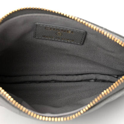 Chanel Caviar Quilted Small Cosmetic Case Grey 4 of 7