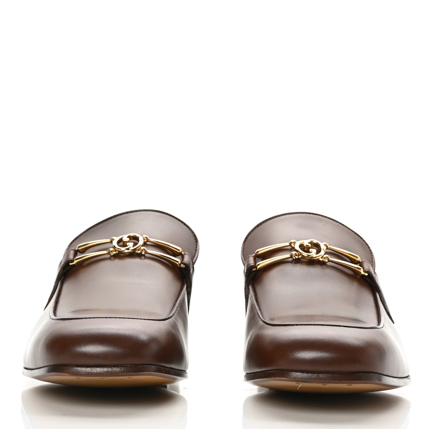 Gucci Calfskin Mens Interlocking G Loafers 8 Light Brown 2 of 8