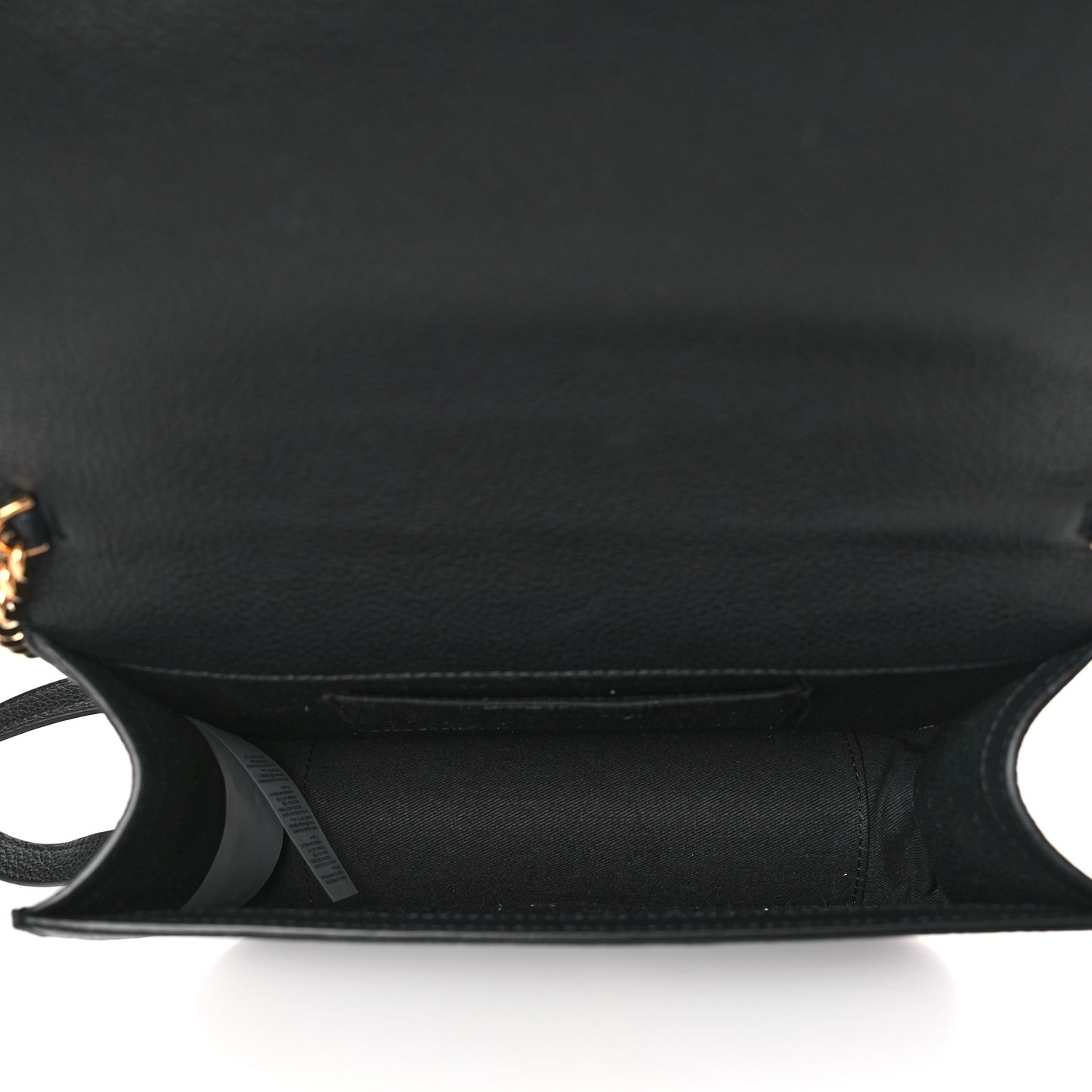 Grainy Calfskin Virtus Chain Crossbody Black