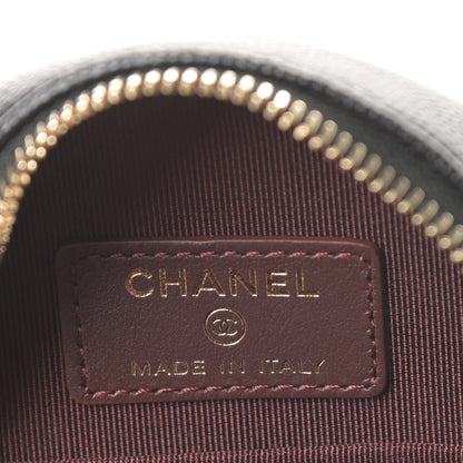 Chanel Caviar Quilted Round Clutch With Chain Black 5 of 10