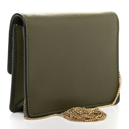 Fendi Vitello Cruise F is Fendi Geometric Flap Wallet on Chain Asparago 2 of 9