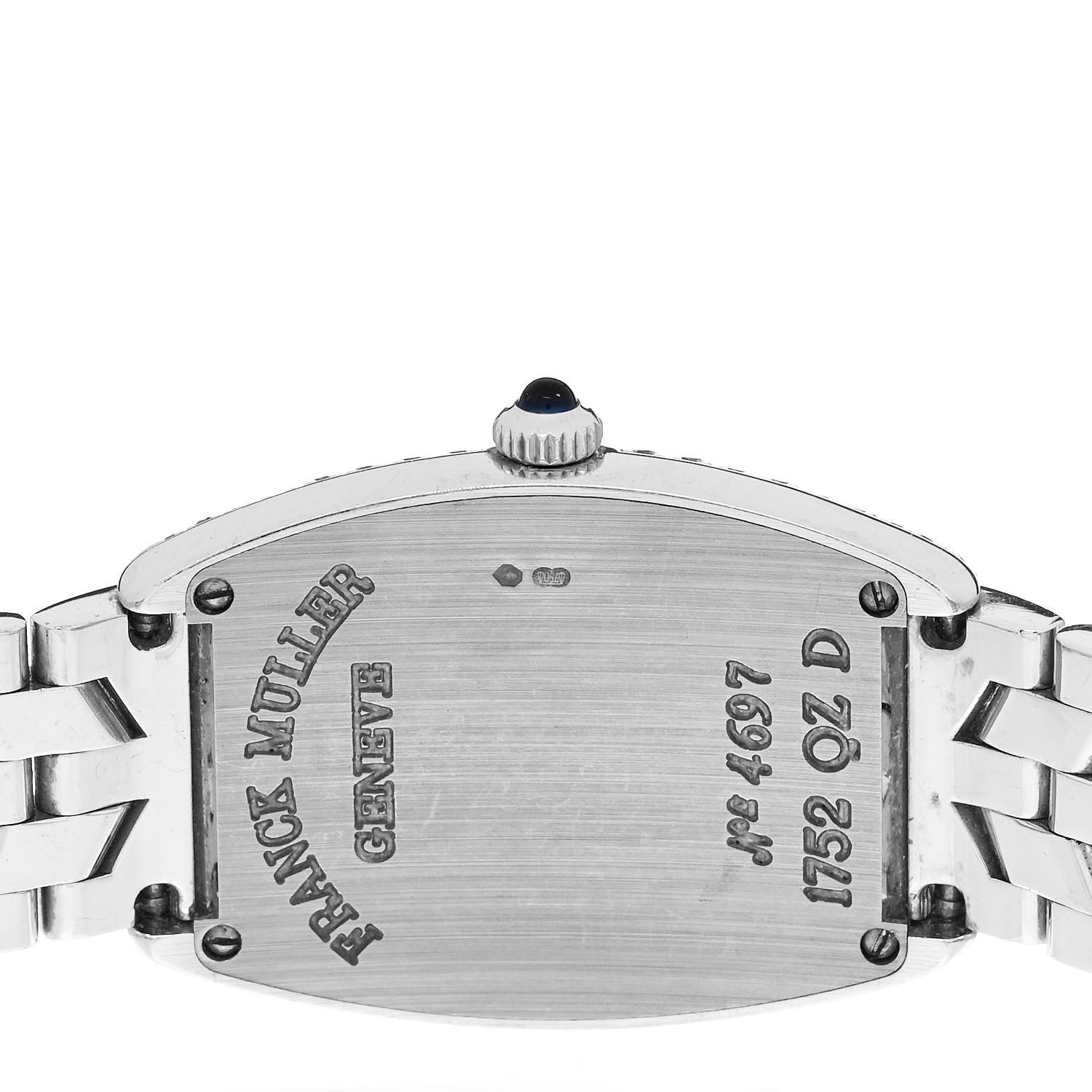 Franck Muller 18K White Gold Diamond 25mm Cintree Curvex Quartz Watch 1752QZD 4 of 5