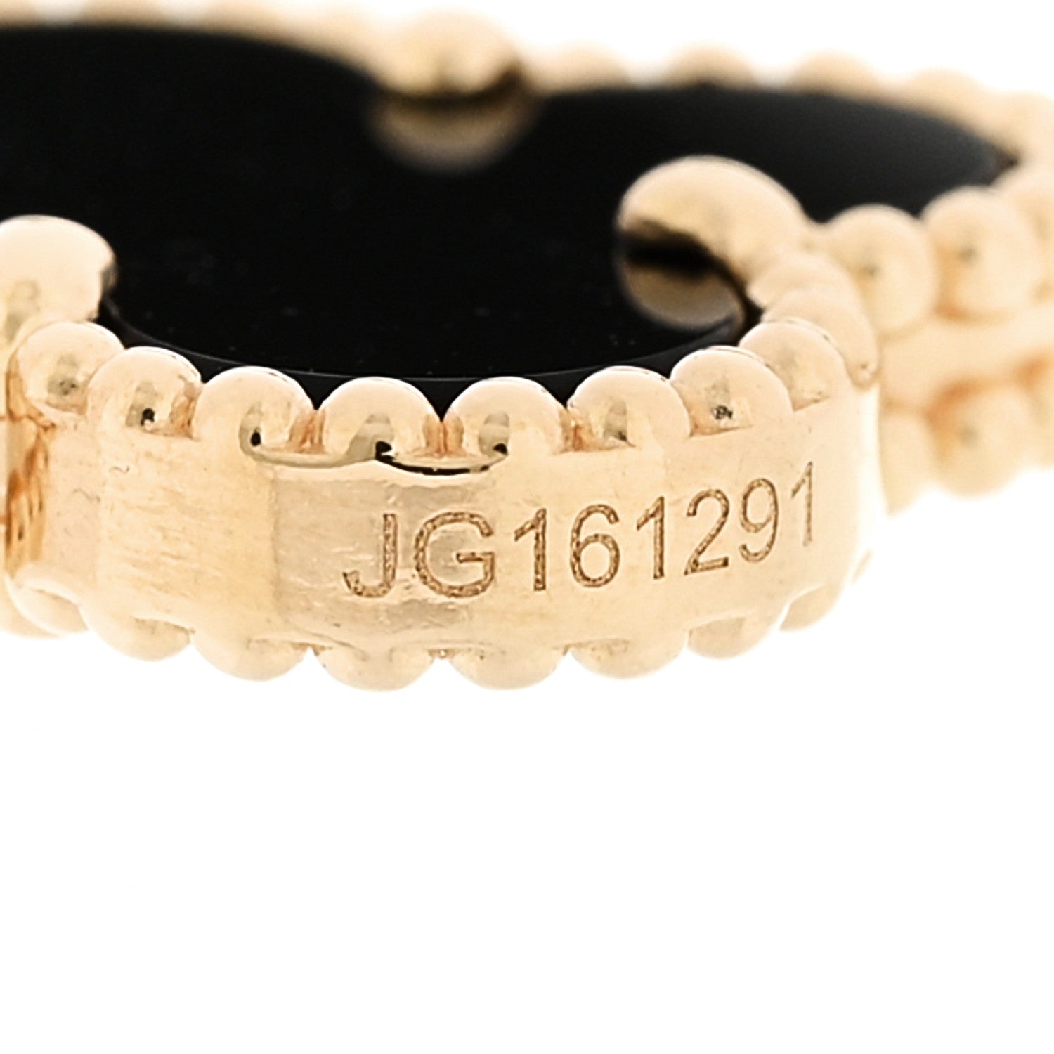 Van Cleef & Arpels 18K Yellow Gold Black Onyx 5 Motifs Vintage Alhambra Bracelet 5 of 5