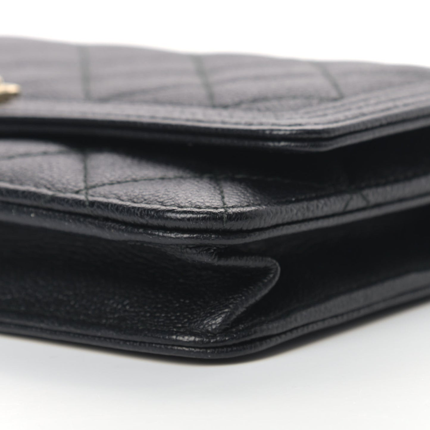 Caviar Quilted Boy Wallet On Chain WOC Black